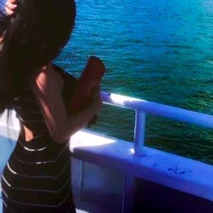 Black & white striped cut out maxi dress